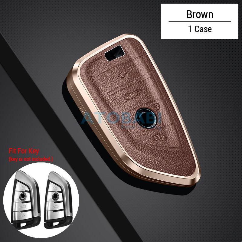 Aluminum Alloy Car Key Cover Bag For Bmw 3 5 7 F Series X5 F15 F16 X6 F46 F35 G30 G11 G12 Smart Remote Fobs Shell Protector Case