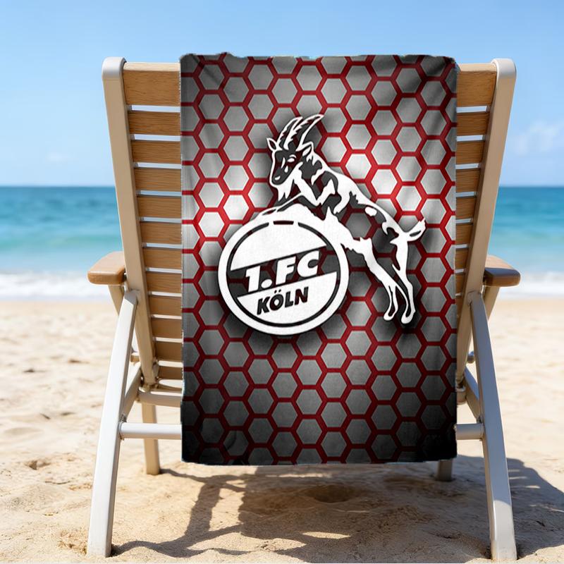 Goat Football Club Koln Beach Towel - Soft, Absorbent Microfiber, Lightweight, Ideal for The Beach, Parties, Travel, Camping Fan Gifts