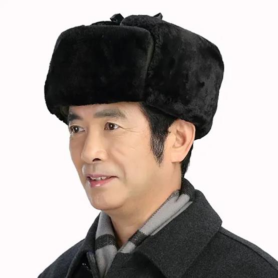 WTEMPO Ear Protection Cycling Skiing Faux Fur Inner Faux Leather Hats Autumn Winter Outdoor Men's Windproof Cold-proof Warm Plush Bomber Hats