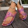 Fashion Women Slippers Bohemian Flower Pattern Sandals Casual Lightweight Shoes Flat Fashion Big Size Slippers Home Slides Woman