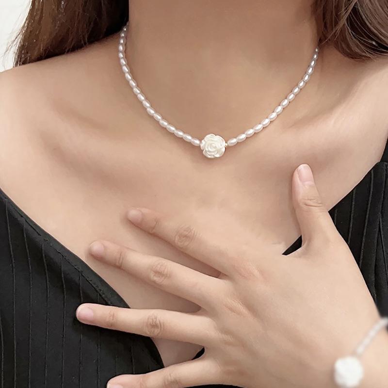Pearl Necklace Women'S Light Luxury Temperament High Sense Clavicle Chain Year Neck Chain
