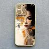 Portrait Art Watercolor Painting Phone Case For iPhone 15 14 13 12 Mini 11 Pro Max SE2 15 14 7 8 Plus XS X XR Shockproof Covers