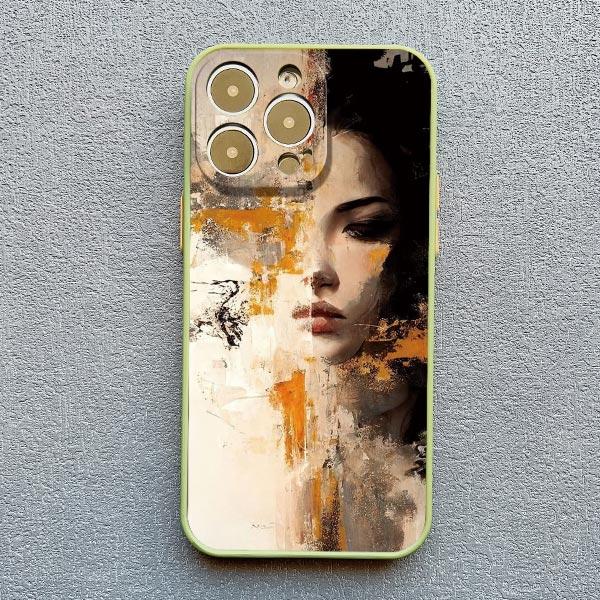 Portrait Art Watercolor Painting Phone Case For iPhone 15 14 13 12 Mini 11 Pro Max SE2 15 14 7 8 Plus XS X XR Shockproof Covers