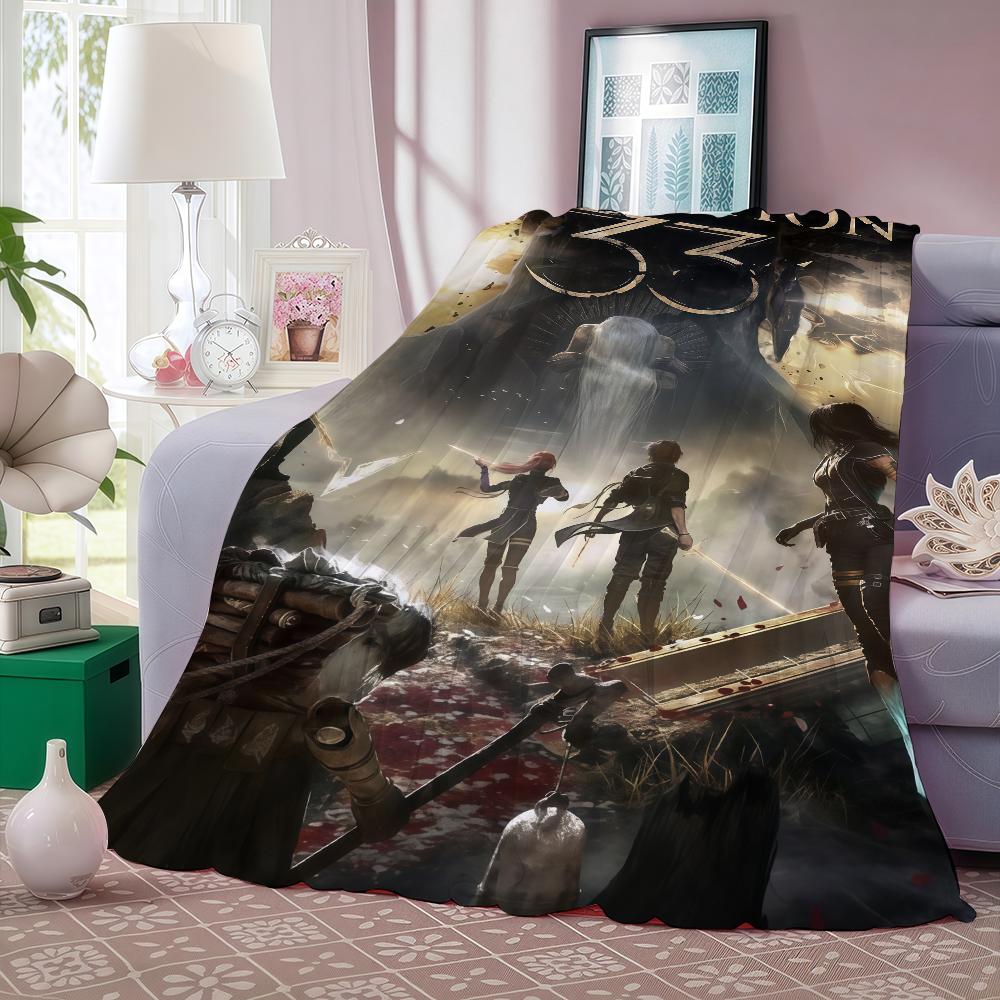 Adventure game E Expedition 33 Blanket For Sofa Office Bed Plane Travel Sleep Read Relax Camping Soft And Warm