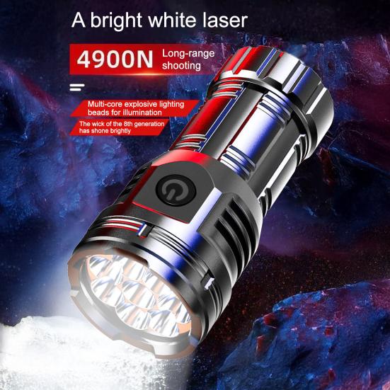 Camping Flashlight High Lumens Super Bright Dimmable Multiple Modes Waterproof Rechargeable Flashlight