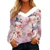 Long Sleeve Shirts For Women Cute Tops Christmas Prints Tees Blouses Casual Plus Size Basic Tops Pullover