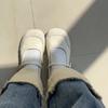 Versatile Soft Sole Year Word by Word with Soft Surface Belt Spring and Autumn Mary Jane Shoes Round Head Shallow Mouth Grandma Shoes