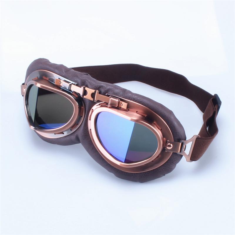 Retro Motorbike Motocross Helmet Pilot Goggles Jet Vintage Wwii Pilot Goggles Motorcycle Scooter Glasses Offroad Glasses
