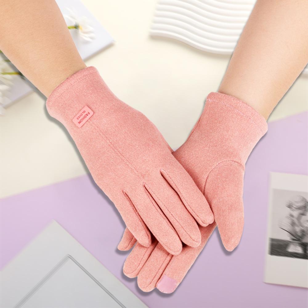 Unisex Winter Rabbit Plush Fleece Gloves - Thick, Windproof, Coldproof, Touchscreen-Ready for Outdoor Cycling