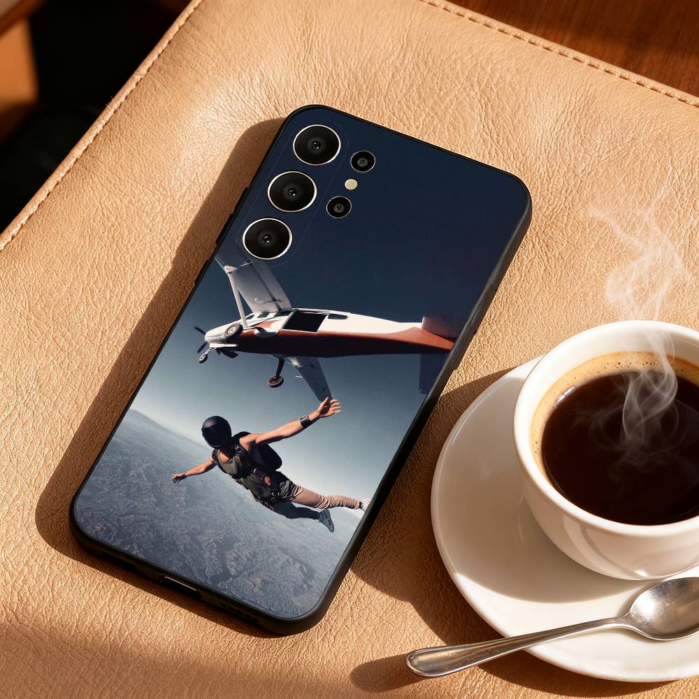 W-Wingsuit F-Freedom Phone Case For Samsung S26,S25,24,23,22,30,21,10,9,Ultra,Plus,Lite,FE Soft Black Case