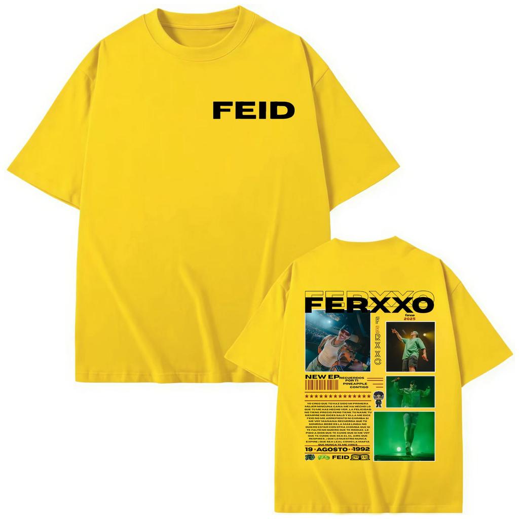 Rapper Feid Ferxxo Album Merch T-shirt Men's Women's Fashion Y2k Short Sleeve T-shirts Cotton Oversized T Shirts
