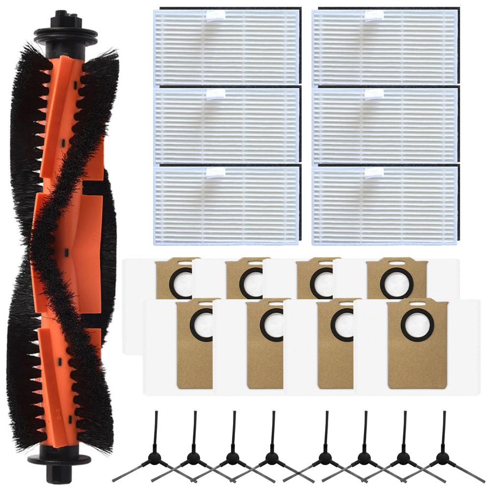 Replacement Kit For Cecotec FOR CONGA M20 Robotic Vacuum Cleaner: Main Brush, Side Brush, Filter, Dust Bag
