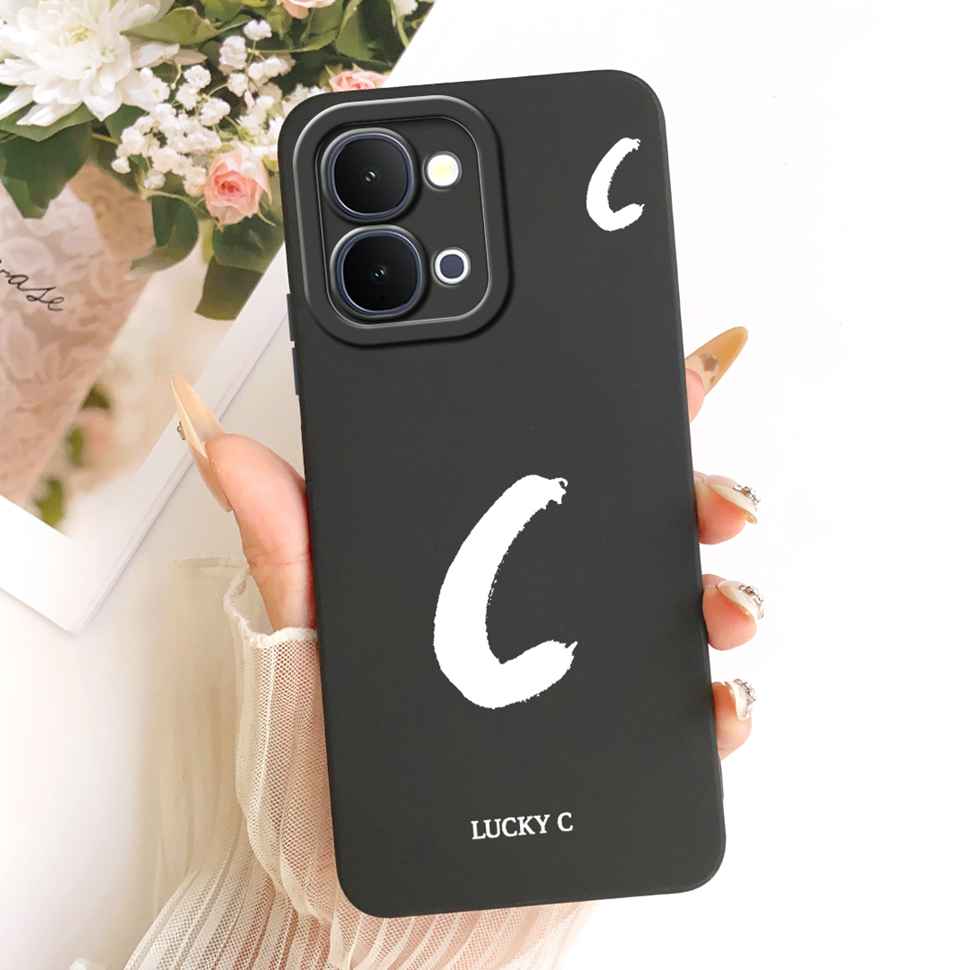 For vivo Y31d 4G V2543 6.75"Case Simple Letter Lucky Silicone Full Protcetion Back Cover For Vivo Y 31d Y31D 4G Phone Cases Capa