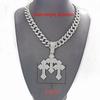 Nuove Collane Ciondolo a Croce Impilate Iced Out per Uomo Con Catena Cubana da 13mm Gioielli a Croce Hip Hop Strass Ciondolo Regalo