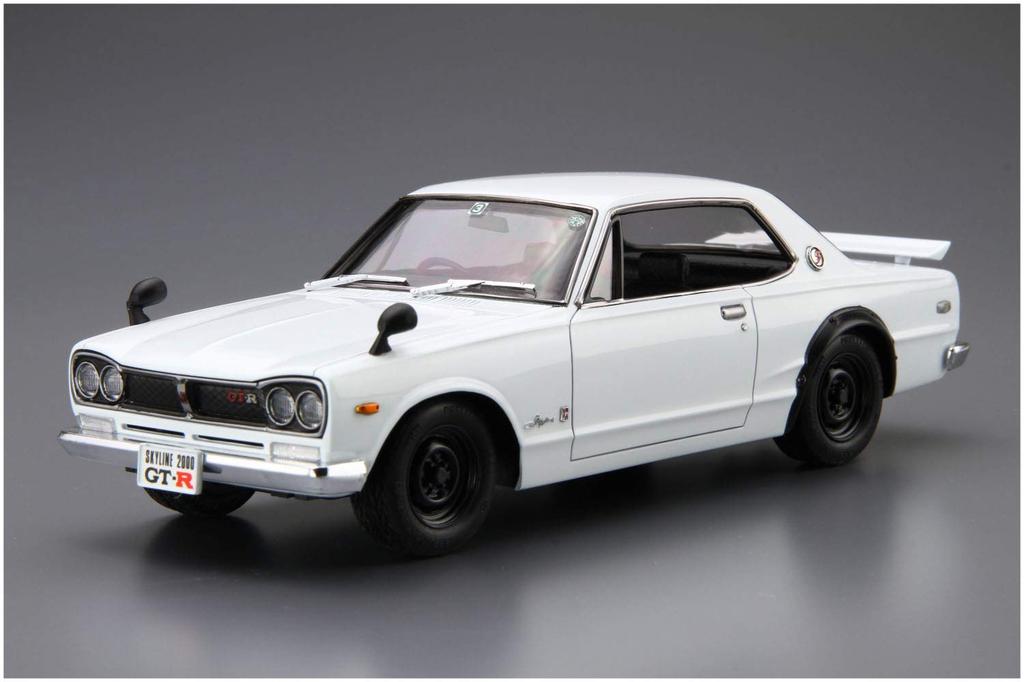 Aoshima Bunka Kyozai Das Modellauto 26 Nissan KPGC10 Skyline Plastikmodell (AOSHIMA) Nein. 1/24 HT2000GT-R '71