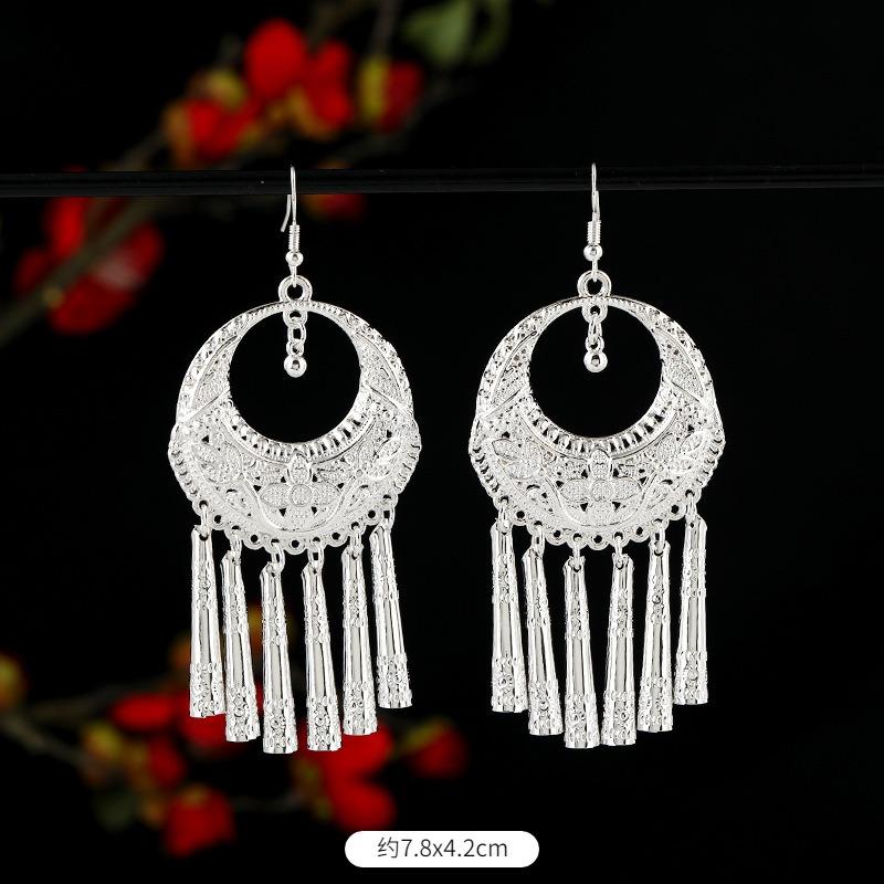 

Серьги Miao Yin женские ретро нишевые высококлассные длинные серьги с бахромой серьги для отпуска