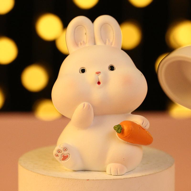 Little Bunny Hand-made Cartoon Resin Handicraft Decorations Automobile Decorations
