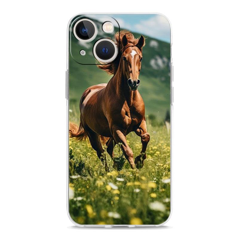 

Чехол для телефона с изображением лошади для iPhone 11 Чехлы iPhone 15 12 13 14 16 Pro Max X XR XS 14 15 Plus 16Pro iPhone16 Прозрачная крышка iPhone 16