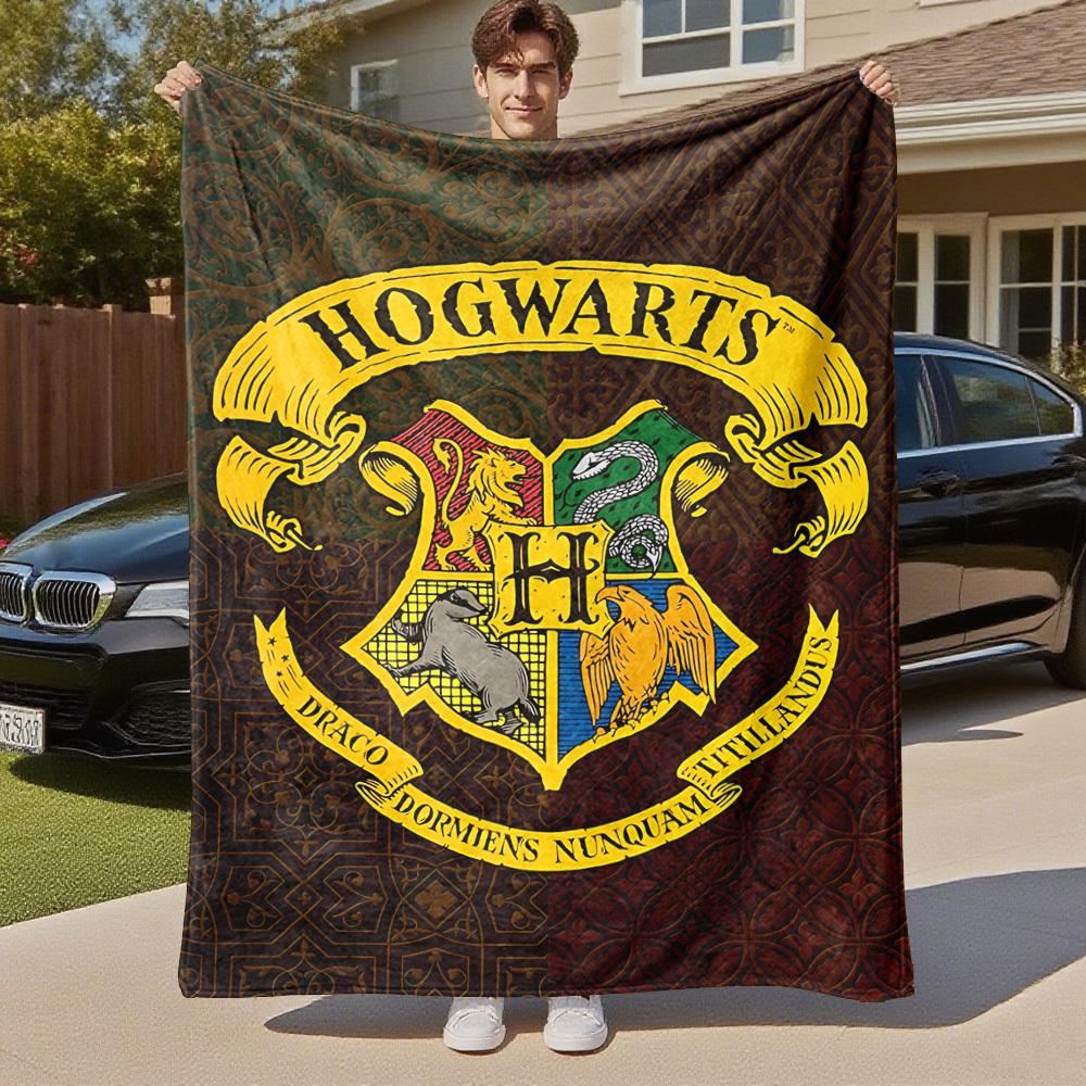 1pc Hogwarts Crest Ravenclaw Outdoor Flannel Throw Blanket All Season Soft Warmth,Home Decor 1031219