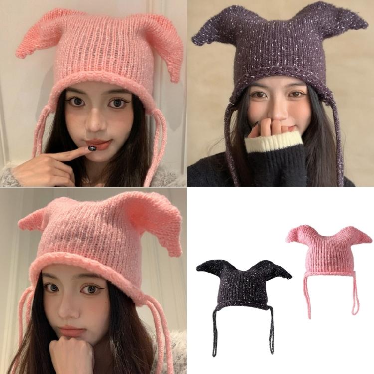Fun Knitted Beanies Hat Novelty Clown Caps for Women Girl Winter Daily Headwear
