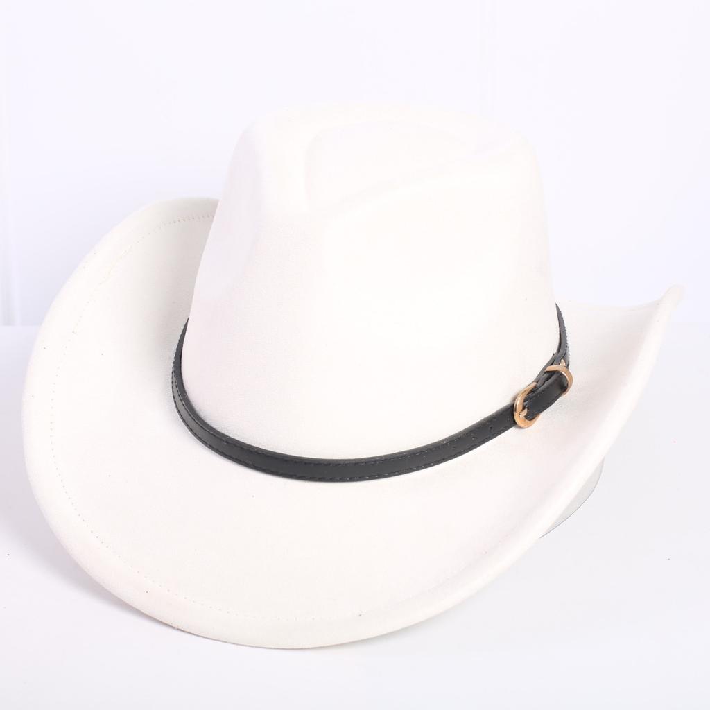 Popular European and American classic suede western cowboy hat men's and women's fashion LO style peach heart cowboy hat