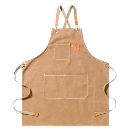FREESE Outdoor Apron Work Mens Thick100 Cotton Canvas Camping Bonfire DIY Cooking BBQ Café Hairdresser