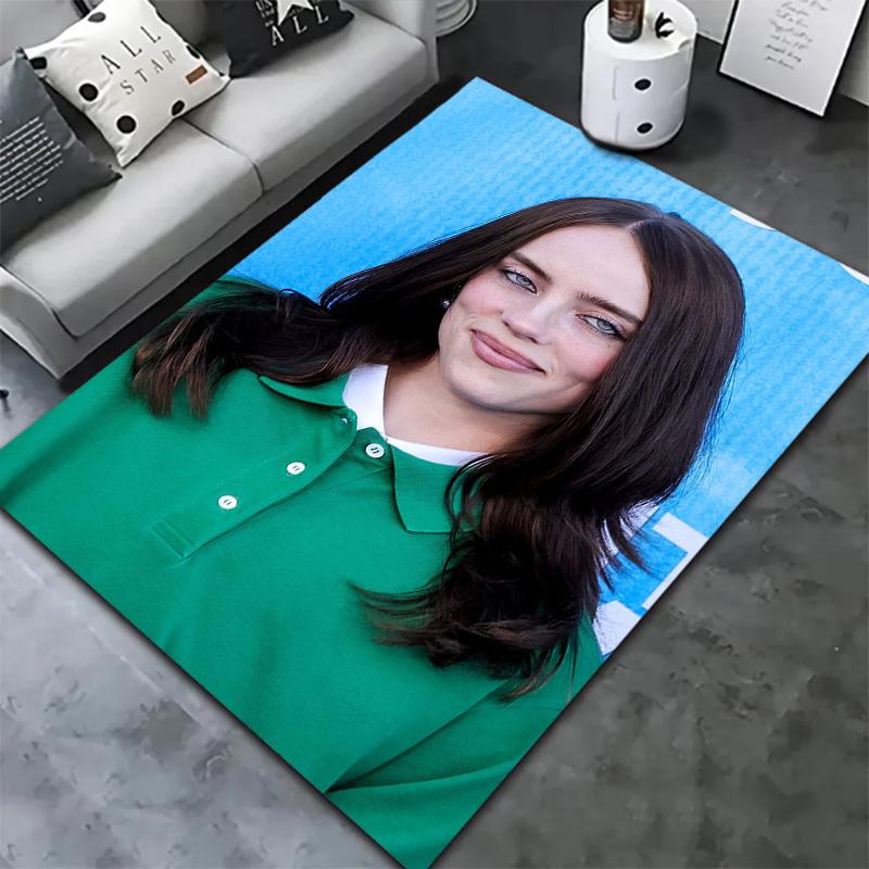 Billie Eilish Carpet Rug for Living Room Bedroom Home Sofa Decoration,Kids play Non-slip Floor Mat