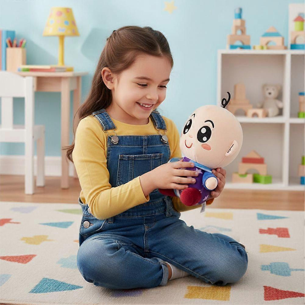 Cute Baby Plush Doll Stuffed Toy, Soft Cuddly Cartoon Infant Doll, Kids Comfort Toy for Toddlers, Nursery Decor & Gift for Boys Girls