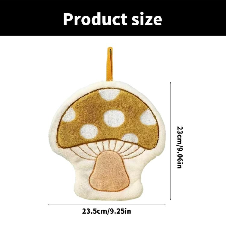 Mushroom Themed Hand Towel Coral Fleece Fabric Soft and Absorbent for Everyday Use