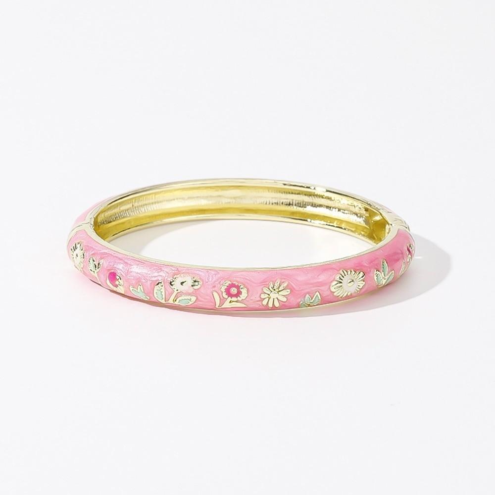 Enamel Vintage Cloisonne Bangle Traditional Chinese Chinese Flower Bangle Ethnic Classic Women's Hand Bracelet Jewelry Gifts