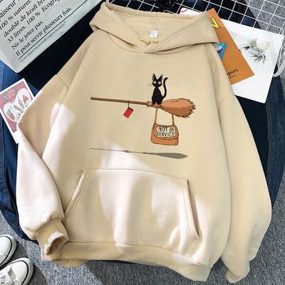 Hoodie Spring And Autumn Cute Anime Sweater Men'S Fun Cartoon Kitten Hoodie Women'S Harajuku Casual Hooded Sweater