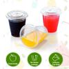 Eupako 8 oz. Plastic Cups with Lids, 100-Pack Disposable Clear Cups with Lids, for Cold Drinks, Parfaits, and Smoothies