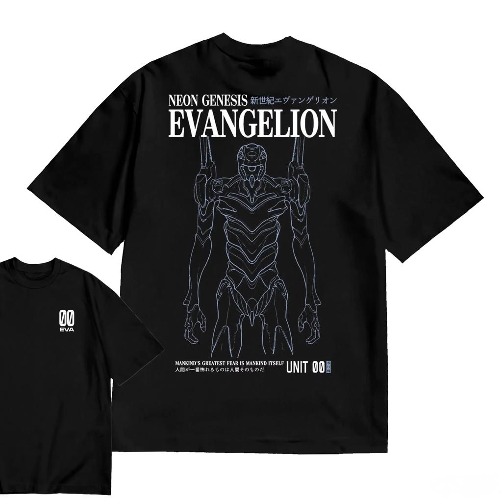 Tricou Grafic Evangelion 100% Bumbac Cămașă Oversized Unisex Haine Anime Y2k Bărbați Mânecă Scurtă Gât Rotund Modă Vânzare Populară