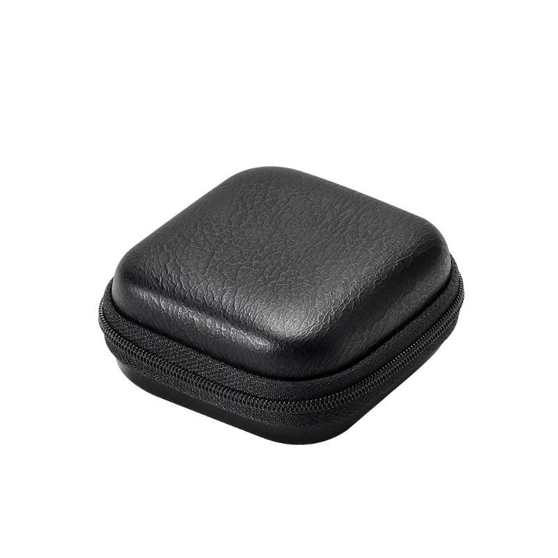 USB Data Cable Storage Bag Leather Earphone Headset Cover Mini Zipper Pouch Box for Most Headsets Drop Resistant