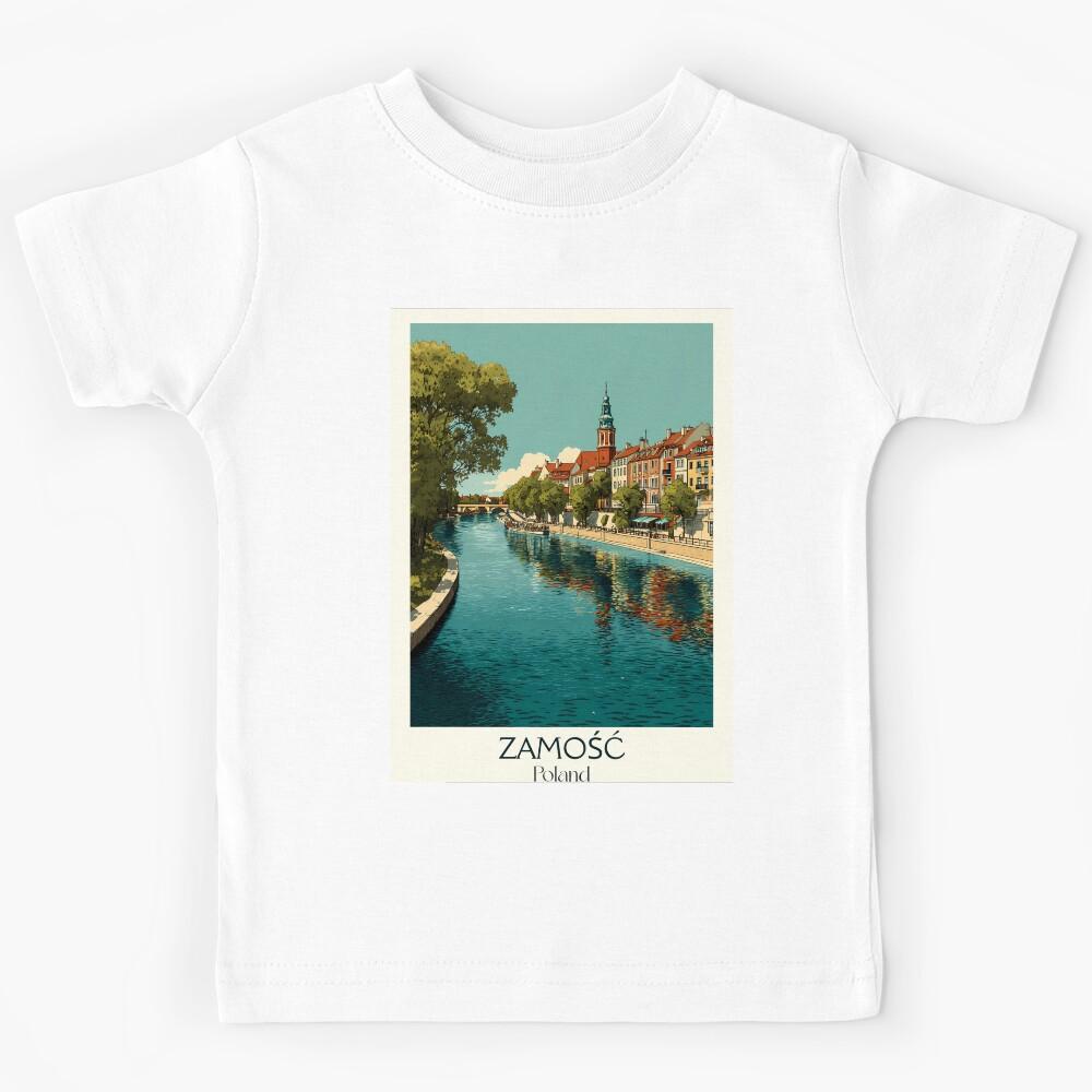 Zamość Poster – Renaissance Pearl of Poland in Retro City Art Kids T-Shirt 100