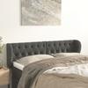 3117529 vidaXL Headboard with Ears Dark Grey 147x23x78-88 Cm Velvet