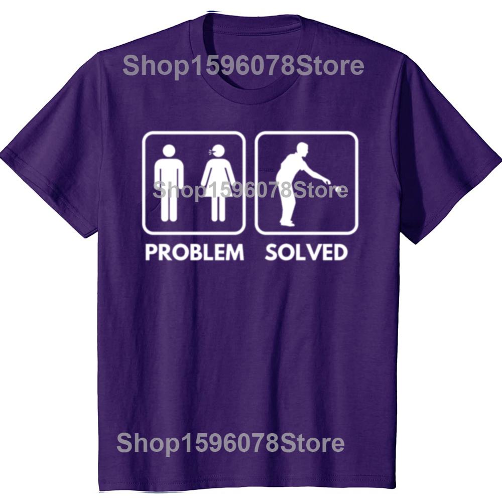 Novelty Petanque Problem Solved T Shirts Graphic Streetwear Short Sleeve Birthday Gifts Summer Style Tshirt Mens Clothing