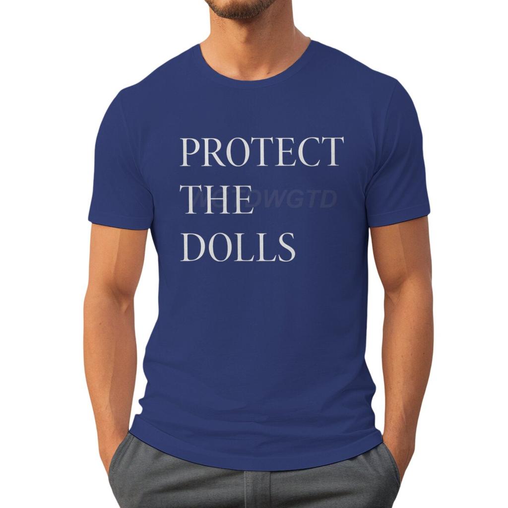 Hot Protect The Dolls Printed TShirts For Men Summer Short Sleeve Tee Shirts Round Neck T Shirt Casual Summer Men Clothes