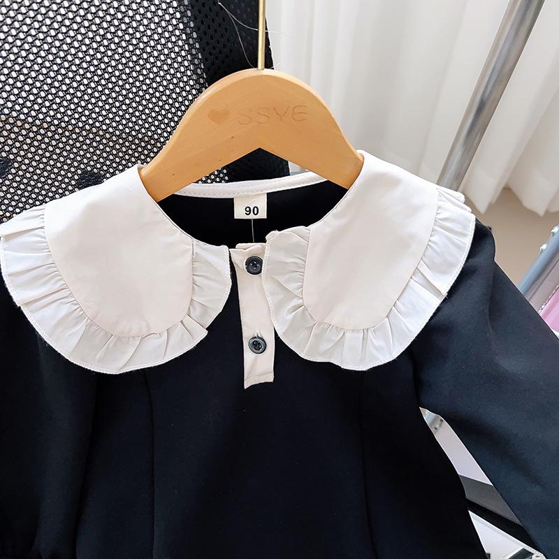 Mädchen Mittellanges Herbst Prinzessin Sweatshirt Kleid - RQ298