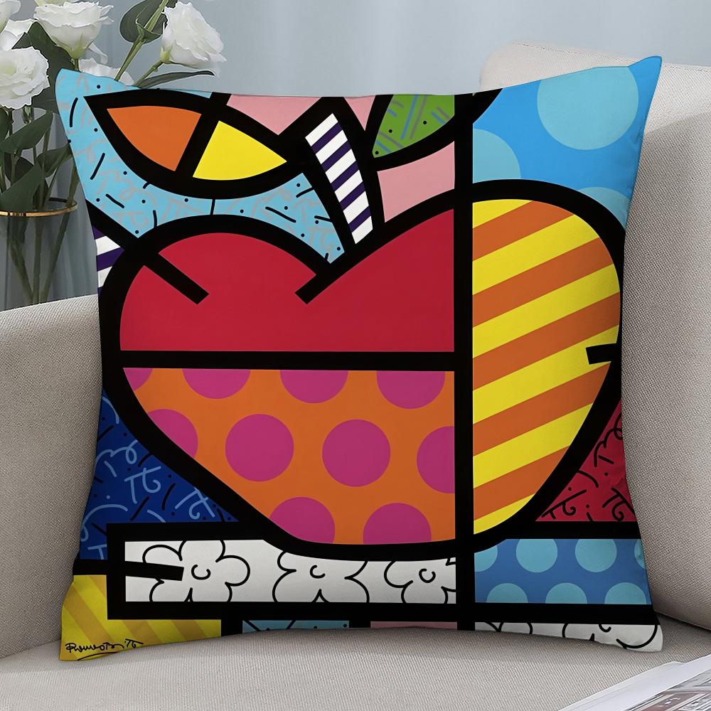 B-BrittoS Art Design Pillow Case 3D Print Polyester Fiber 40*40 Cm Home Sofa Throw Pillow Cover Decoration Festival Gift