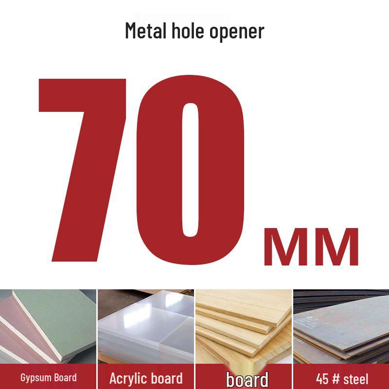 High-Speed Steel Bimetal Hole Puncher for Wood, Stainless Steel, and Plastic.