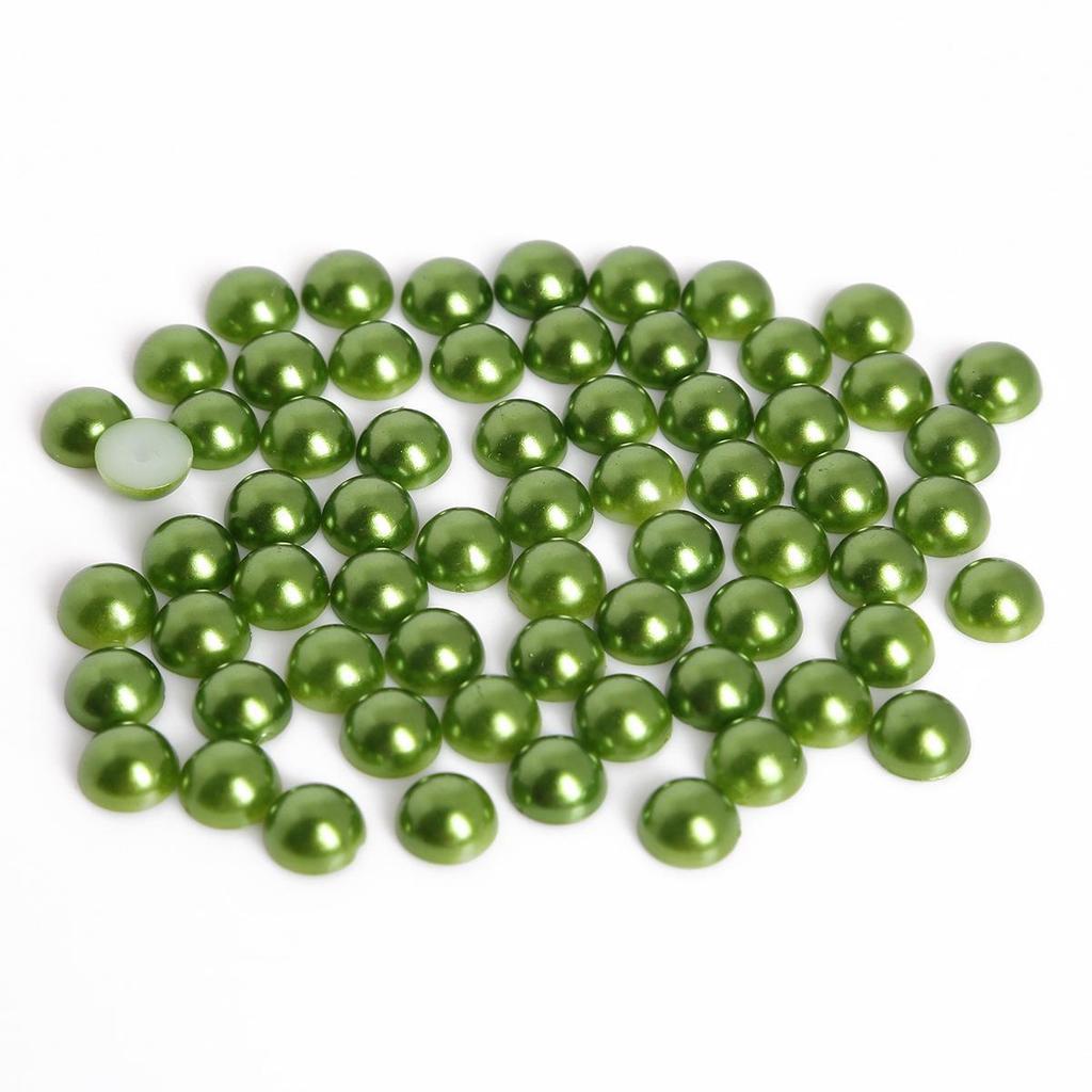 DIY Pearl Hair Bow Accessories: Half-Sided ABS Imitation Pearls & Flat-Bottom Colored Beads