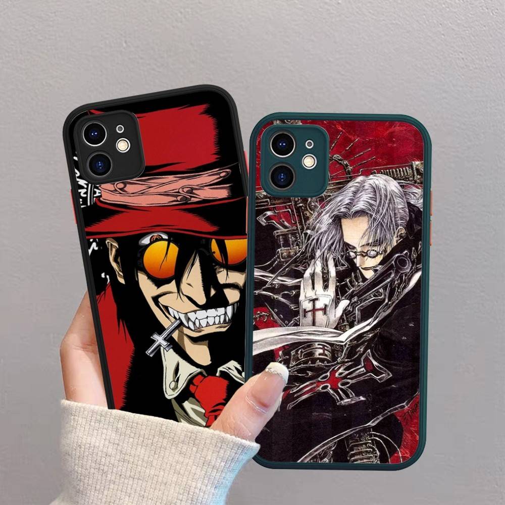 Horror Anime Hellsing Phone Case For IPhone 16 15 14 11 12 13 Pro Max Plus 12 XS Max Back Cover Matte Case