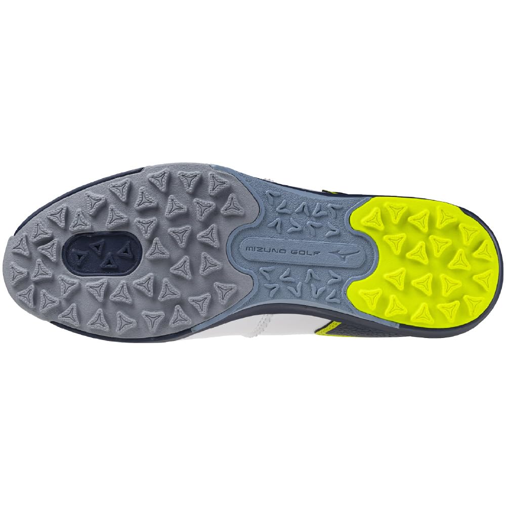 Mizuno Nexlite Energy Golf Shoes, Lightweight, Wide Grip, Waterproof, Men's, White and Navy, Size 25.5 cm, 4E