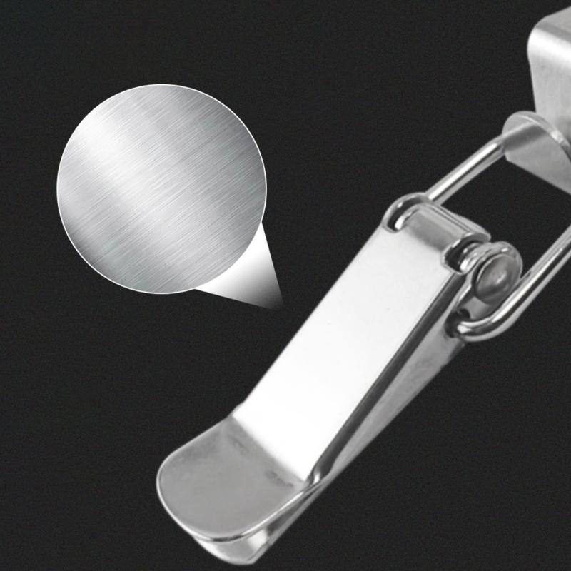 4pcs Heavy Duty Steel Clamp Lock Set Secure Box Fastener with High Tension Spring Spring Buckles Set Simple Installlation