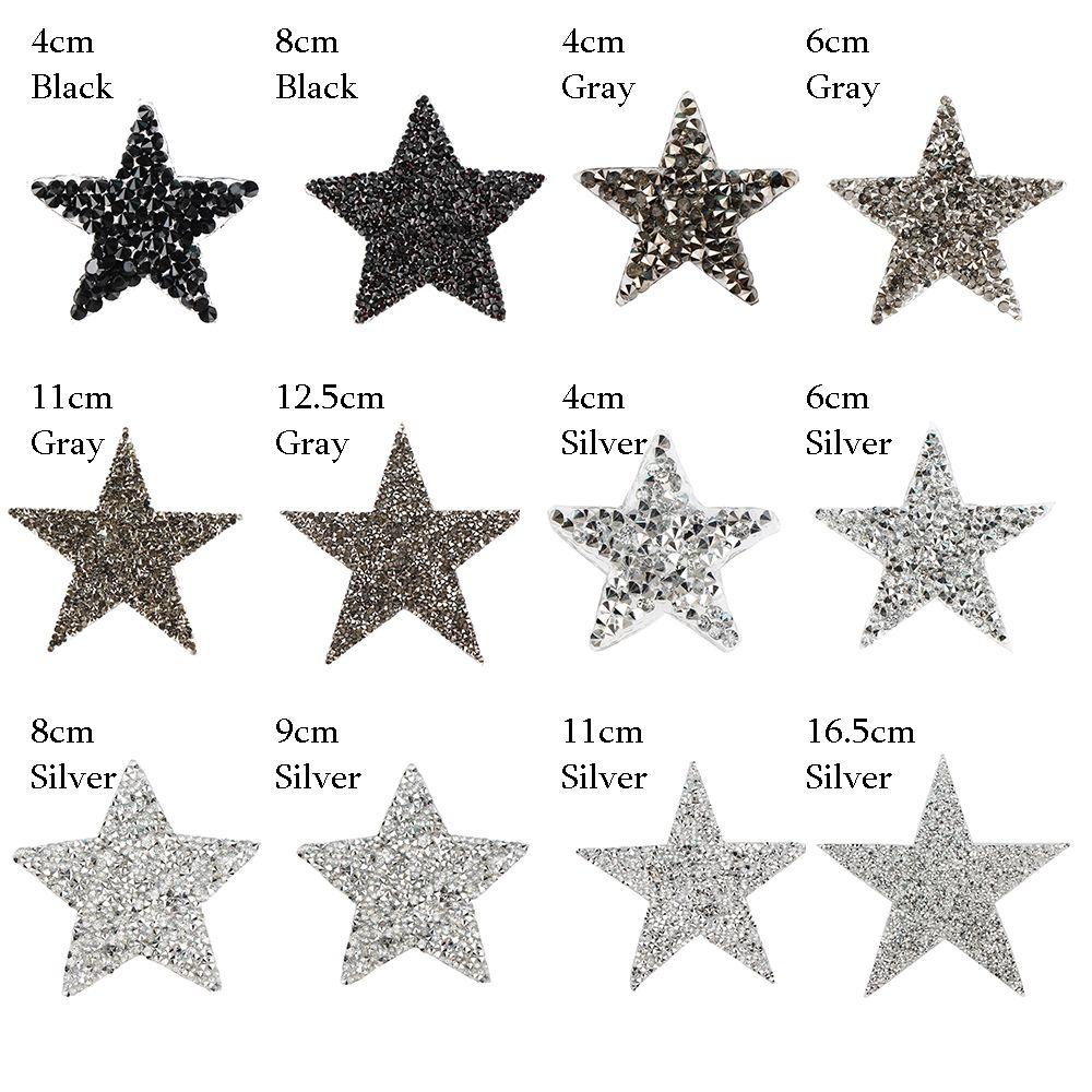 Star Motifs Thermal Transfer Pentagram Sticker Rhinestone Patches Clothing Accessories Hotfix