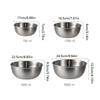 Stainless Steel Silver Salad Bowl Rice Noodles Lamian Noodles Bowl Kitchen Tableware Food Container
