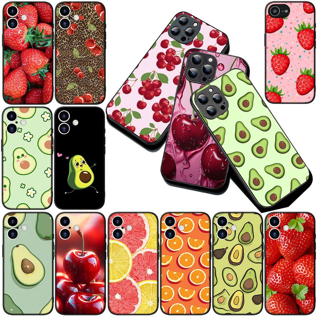 Cover for Motorola Moto G55 G45 G75 G85 G35 Edge 50 30 Fusion 40 NEO Ultra Pro Phone Case Cherry Strawberry fruit Summer Avocado