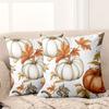 1 pieces -2D flat printing Autumn Pumpkins And Leaves Patterned Cushions Polyester pillowcase, sofa decorative cushion cov