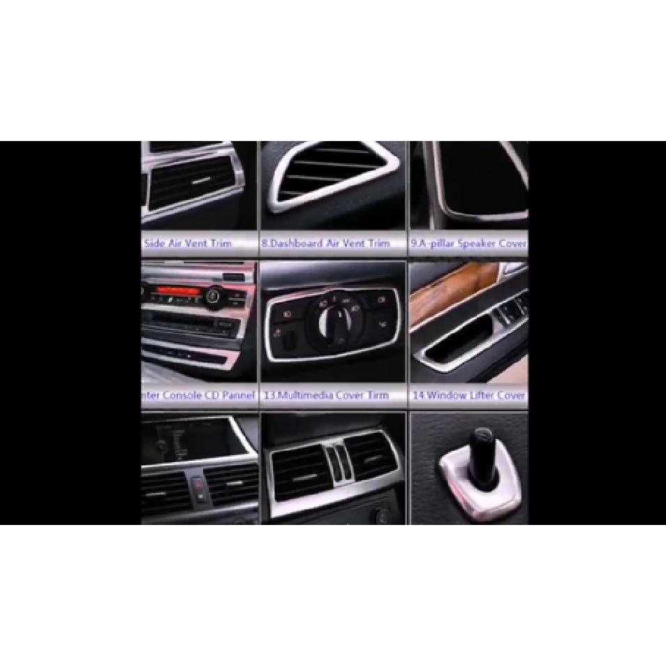 2Pcs Stainless For BMW X5 X6 E70 E71 Car Steering Wheel Switch Button Cover Trim